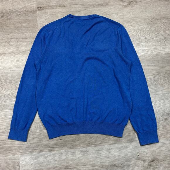 Polo Ralph Lauren Slim Fit Pima Cotton V Neck Sweater Men's Medium Preppy - Picture 4 of 9